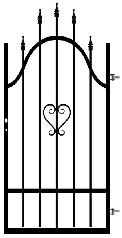 Poarta metalica pietonala Sara, metal, 90 x 180 cm, deschidere dreapta  Polbram