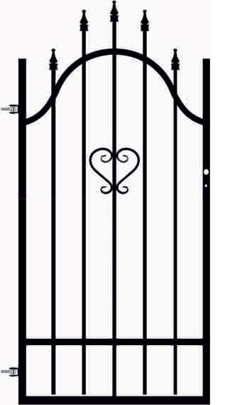 Poarta metalica pietonala Sara, metal, 90 x 180 cm, deschidere stanga  Polbram