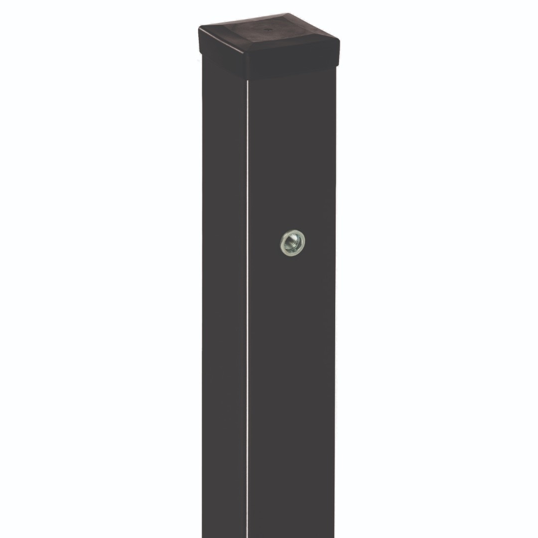 Stalp poarta, negru, RAL 9005, 240 x 7 x 7 cm  Polbram