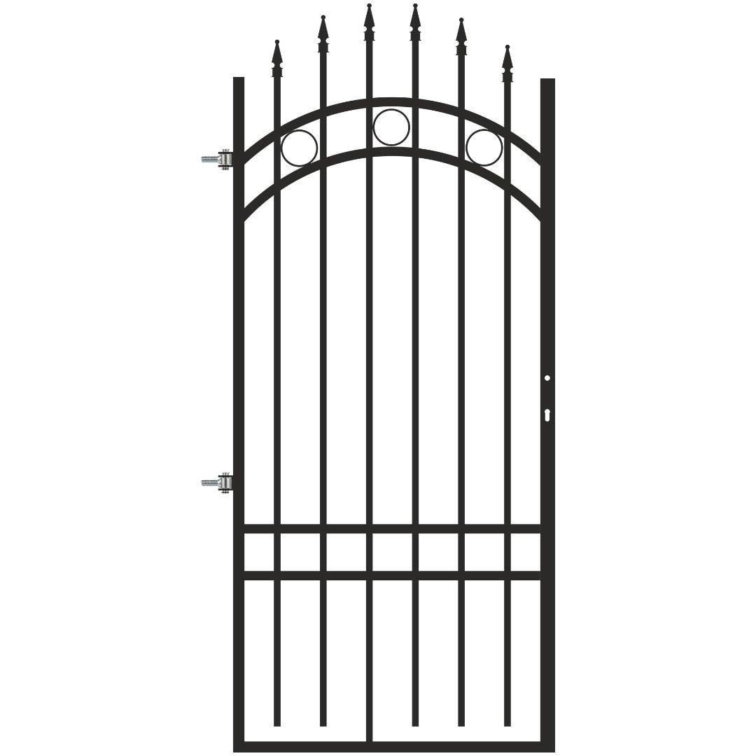 Poarta metalica pietonala Frida, metal, 90 x 180 cm, deschidere stanga  Polbram