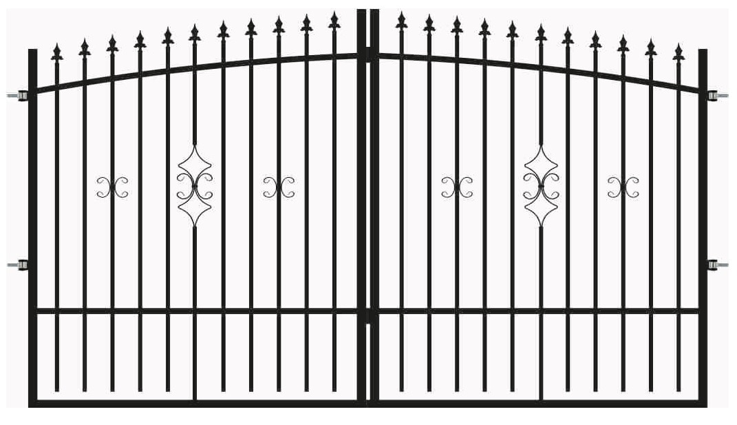 Poarta auto Polo, metal, 300 x 180 cm, deschidere batanta • Polbram 