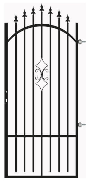 Poarta metalica pietonala Polo, metal, 90 x 180 cm, deschidere dreapta • Polbram