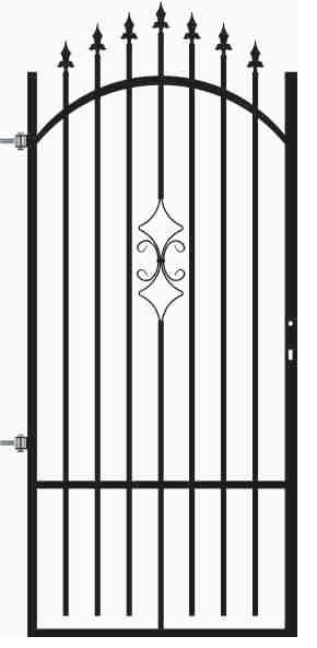 Poarta metalica pietonala Polo, metal, 90 x 180 cm, deschidere stanga • Polbram