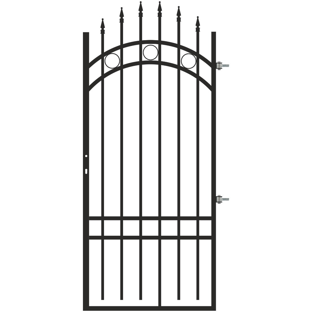 Poarta metalica pietonala Frida, metal, 90 x 180 cm, deschidere dreapta  Polbram