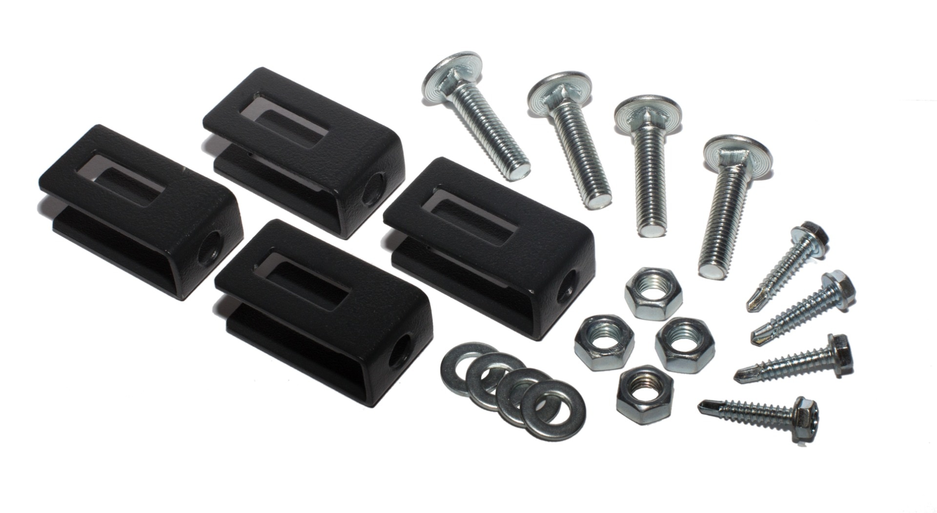 Conector tip U, set 4 buc., negru, 5.5 x 4.5 x 2.5 cm  Polbram