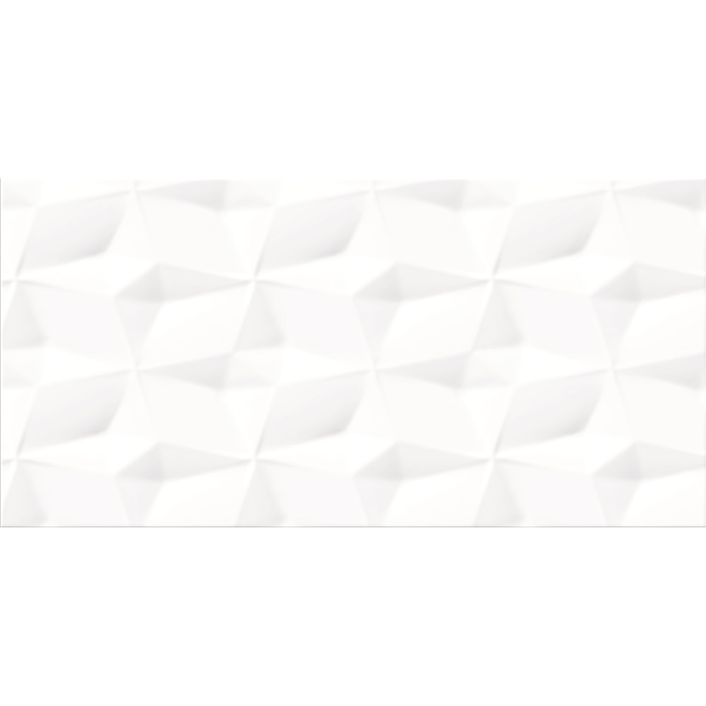 Fraianta interior Cersanit Perouso White Glossy Monocolour, 29.7 x 60 cm, grosime 8.5 mm1.25 mp/cutie, alb