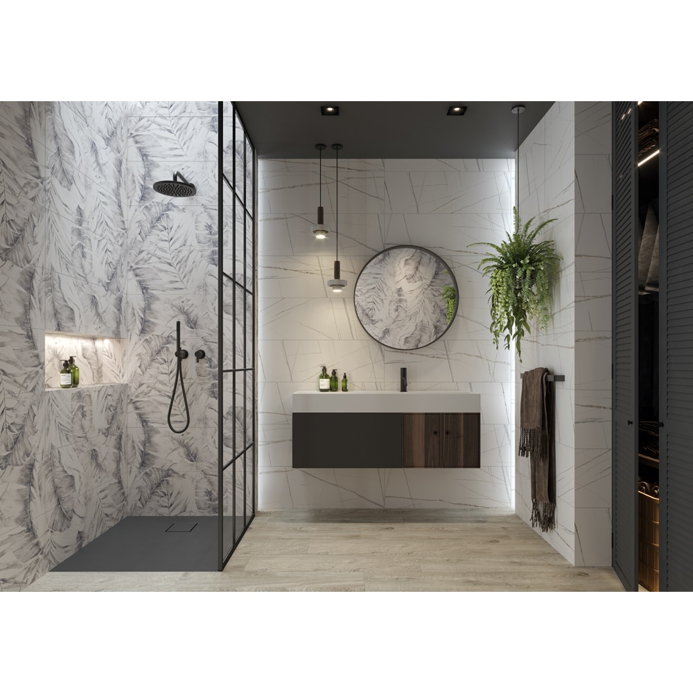 Fraianta interior Cersanit Lean, Stone, White, 29 x 89 cm, 1.29 mp/cutie, alb