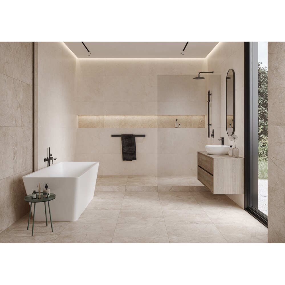 Gresie interior/exterior Eiden Ivory, crem, mata, rectificata, 60 x 60 cm, 1.07 mp/cutie, PEI 4