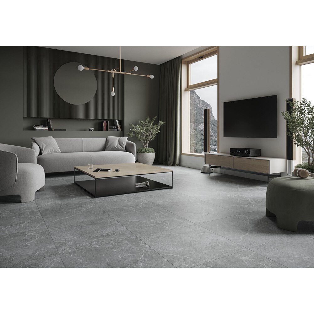 Gresie interior/exterior CERSANIT GPT1067 Graphite Matt Rect, 59.8 x 59.8 cm, 8 mm, 1.07m2/cutie, PEI 3