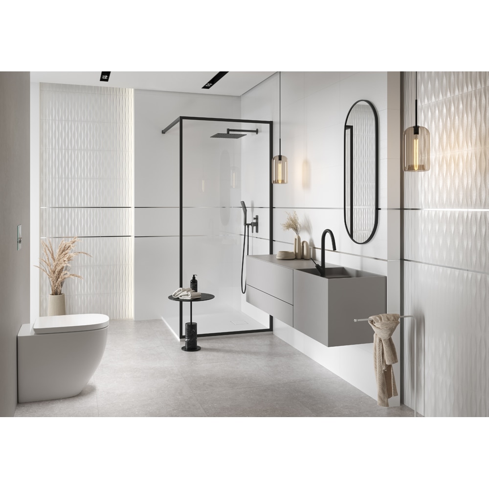 Fraianta interior Cersanit Parmina Wand White Monocolour, 29.8 x 59.8 cm, 1.25 mp/cutie, alb