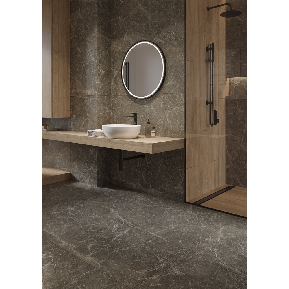 Gresie interior/exterior Cersanit Imperiale Stone, 120 x 60 cm, 1.43 mp/cutie, maro