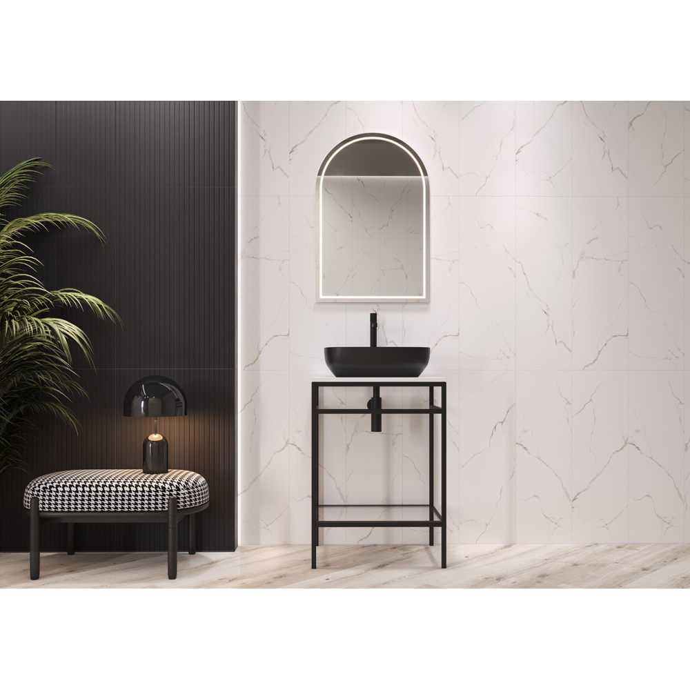 Fraianta interior Cersanit Side Calacatta Stone, 29 x 89 cm, 1.29 mp/cutie, alb