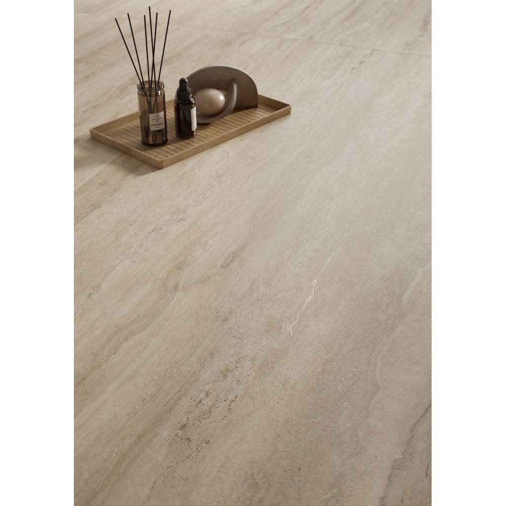 Gresie interior/exterior Cersanit Travertin Soul, 120 x 60 cm, 1.43 mp/cutie, bej