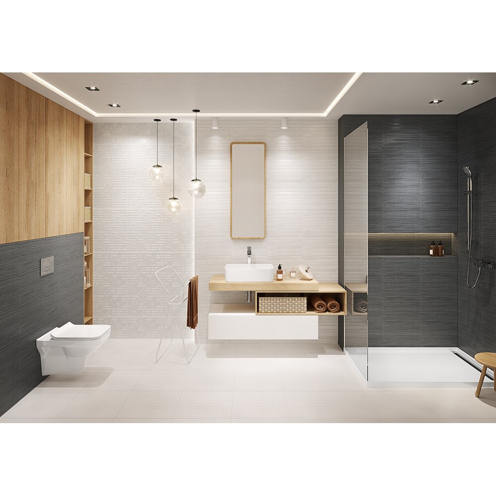 Faianta Cersanit Calvano Glossy, 29.7 x 60 cm, 1.25 mp/cutie, gri