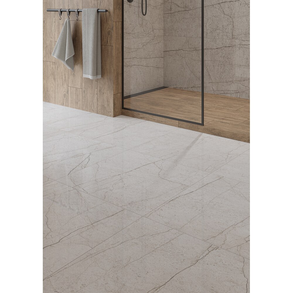 Gresie interior/exterior CERSANIT Lipirio Grey Polished Rect, 60 x 120 cm, 8.5 mm, 1.44m2/cutie, PEI 3