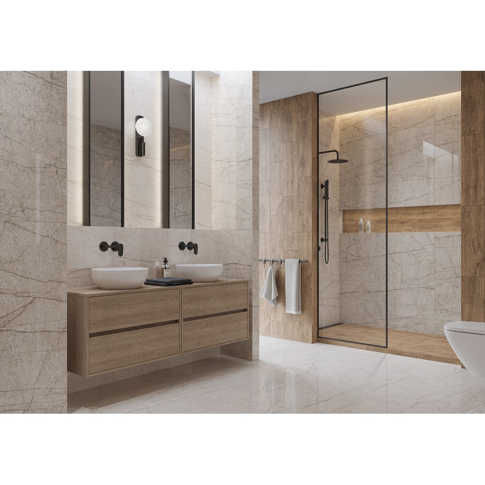 Gresie interior/exterior CERSANIT Lipirio Grey Polished Rect, 60 x 120 cm, 8.5 mm, 1.44m2/cutie, PEI 3
