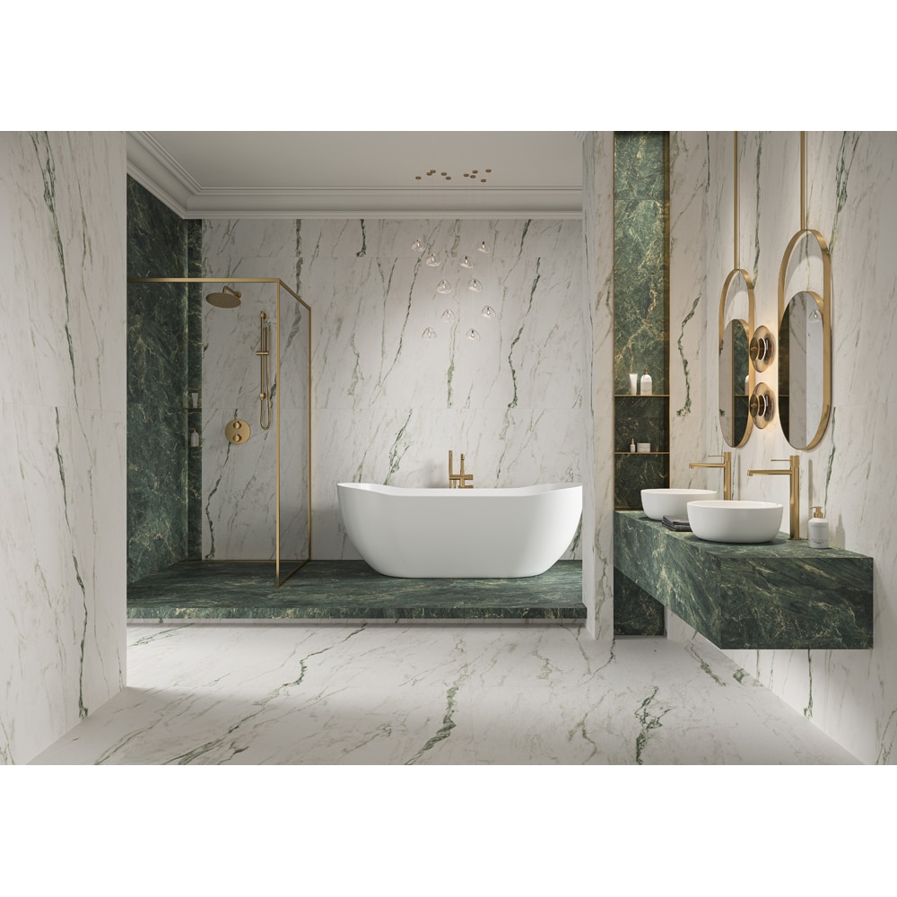Gresie interior/exterior CERSANIT Fanshi Green Matt Rect, 59.8 x 119.8 cm, 8 mm, 1.43m2/cutie, PEI 4