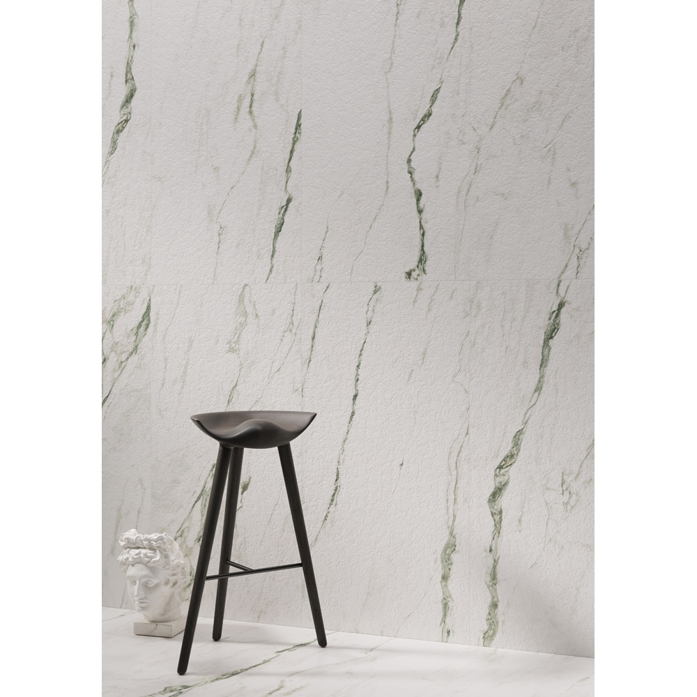 Gresie interior/exterior CERSANIT Minelli White Matt Rect, 59.8 x 119.8 cm, 8 mm, 1.43m2/cutie, PEI 5