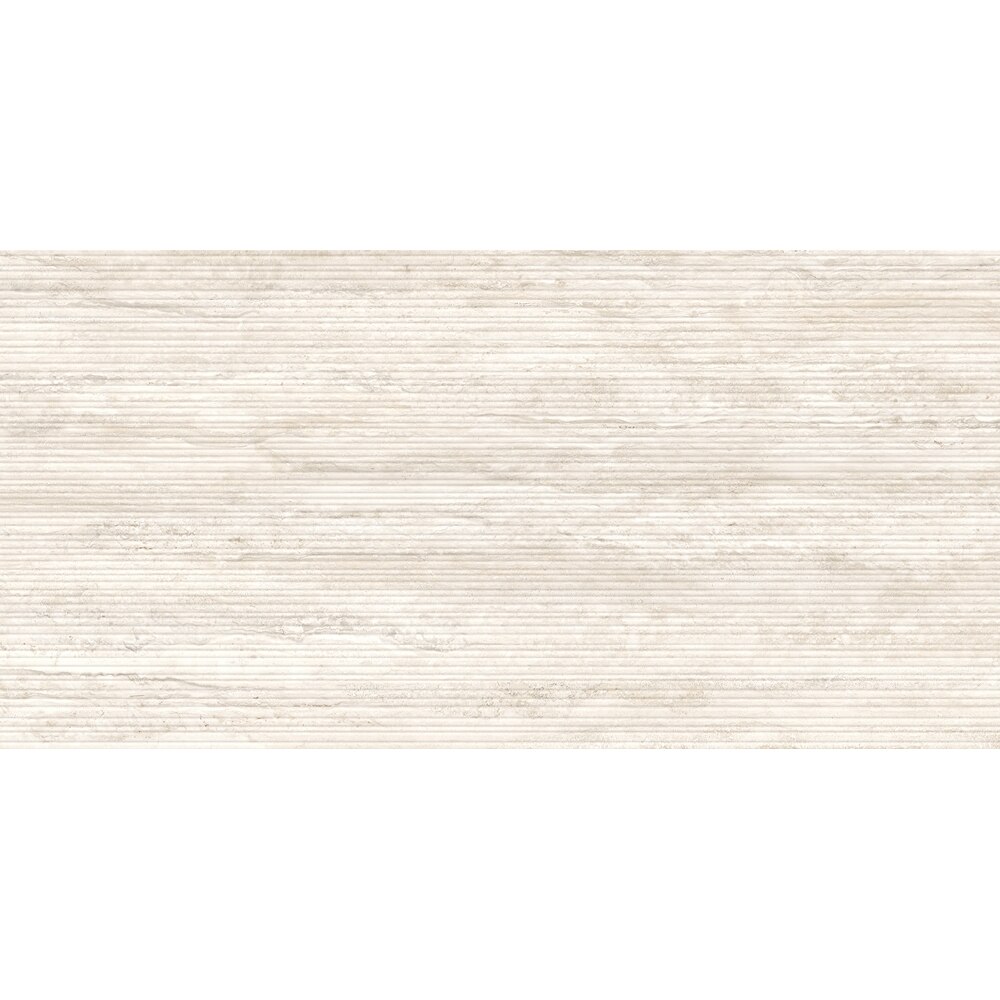 Gresie interior/exterior CERSANIT Liv Travertino Classico Cream Str Matt Rect, 59.8 x 119.8 cm, 8 mm, 1.43m2/cutie, PEI 4