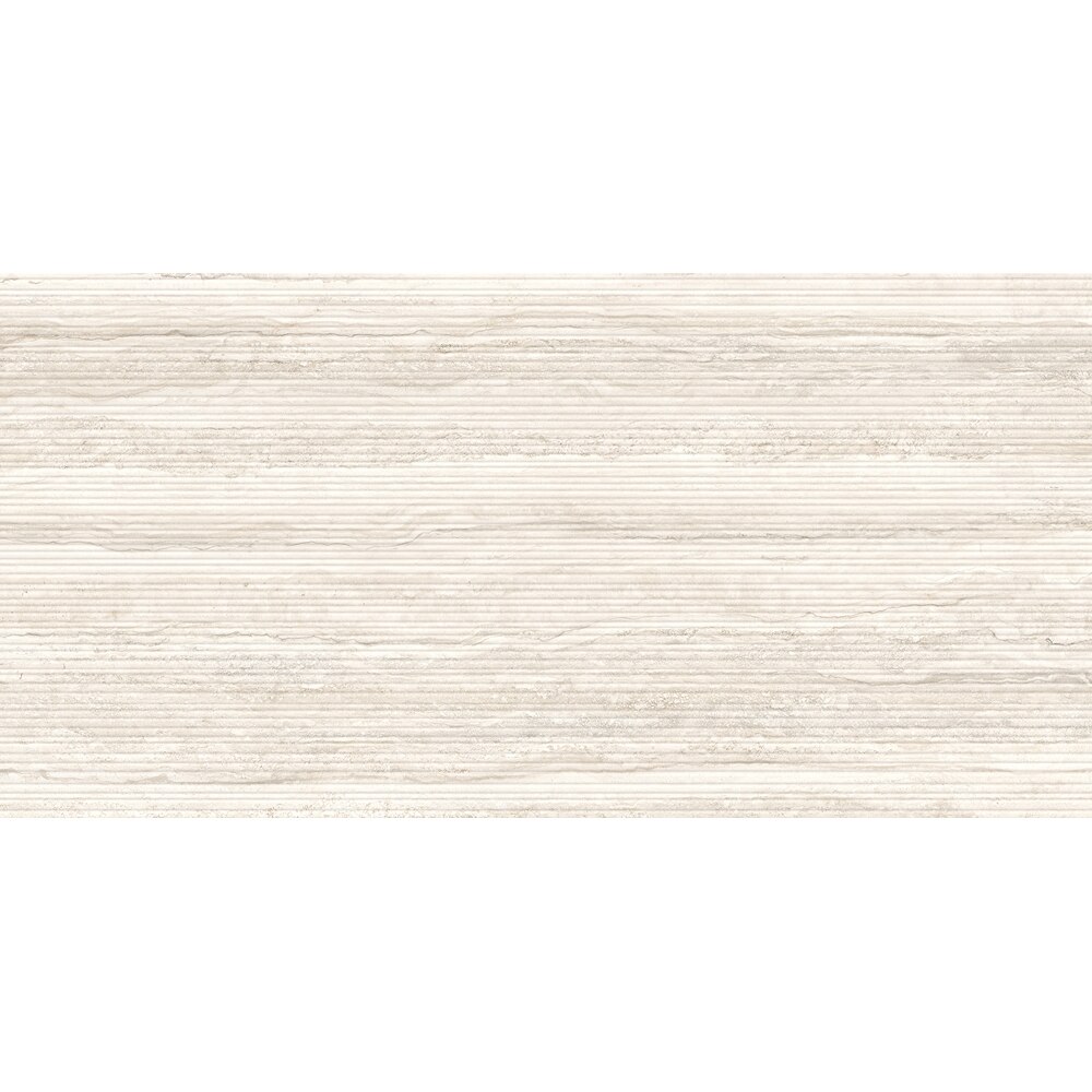 Gresie interior/exterior CERSANIT Liv Travertino Classico Cream Str Matt Rect, 59.8 x 119.8 cm, 8 mm, 1.43m2/cutie, PEI 4