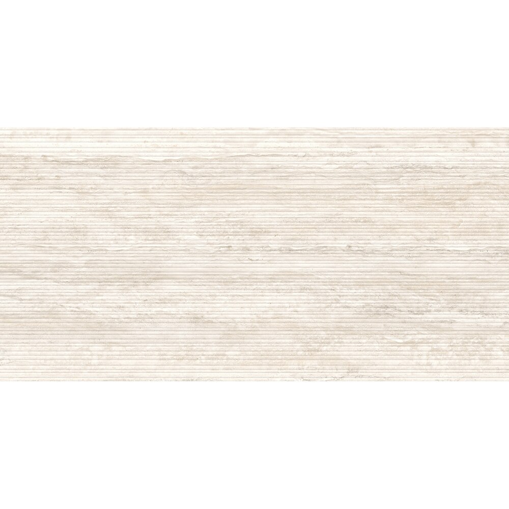 Gresie interior/exterior CERSANIT Liv Travertino Classico Cream Str Matt Rect, 59.8 x 119.8 cm, 8 mm, 1.43m2/cutie, PEI 4