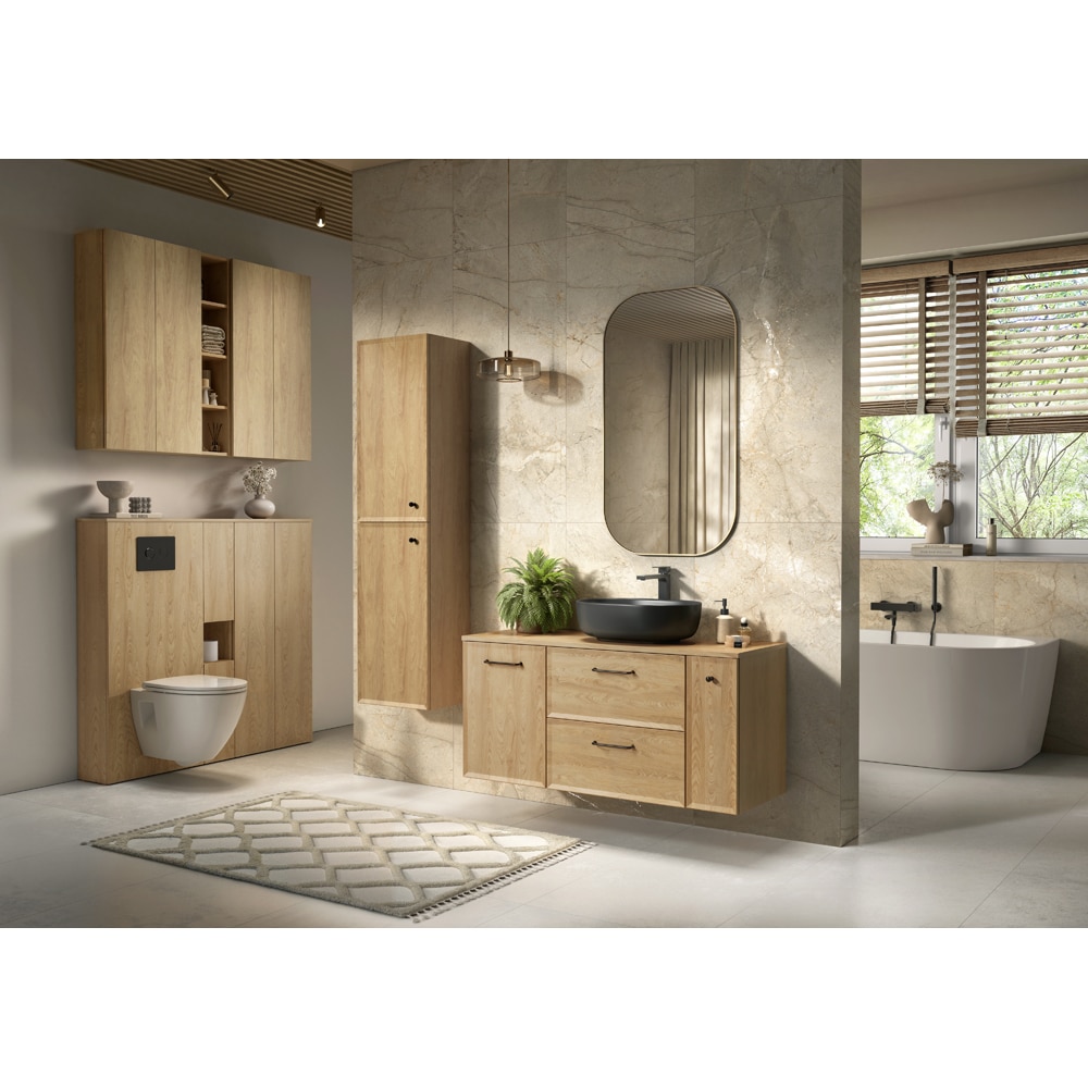 Lavoar pe blat CERSANIT Savio 50 K711-021, ceramica, 50 x 38 cm, negru