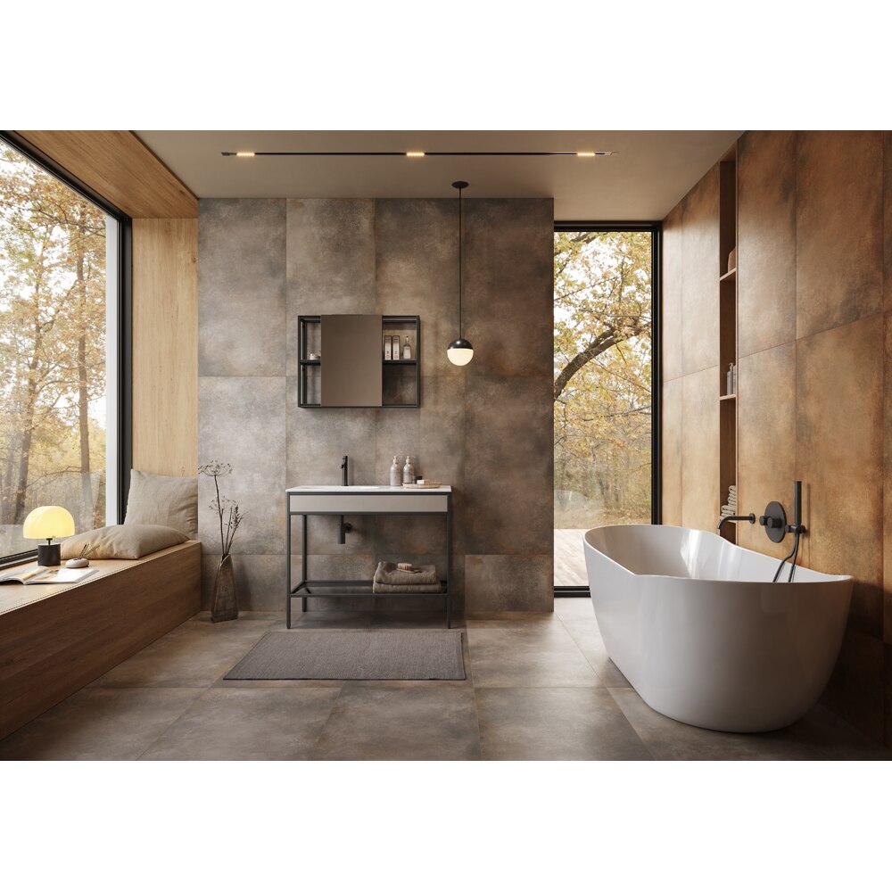 Gresie interior/exterior CERSANIT Color Motion Grey Matt Rect, 59.8 x 119.8 cm, 8 mm, 1.43m2/cutie, PEI 3