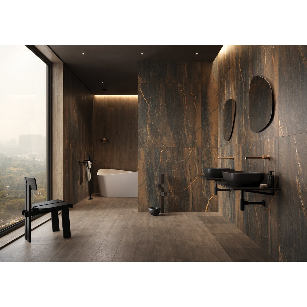 Gresie interior/exterior CERSANIT Stige Rust Matt Rect, 59.8 x 119.8 cm, 8 mm, 1.43m2/cutie, PEI 3