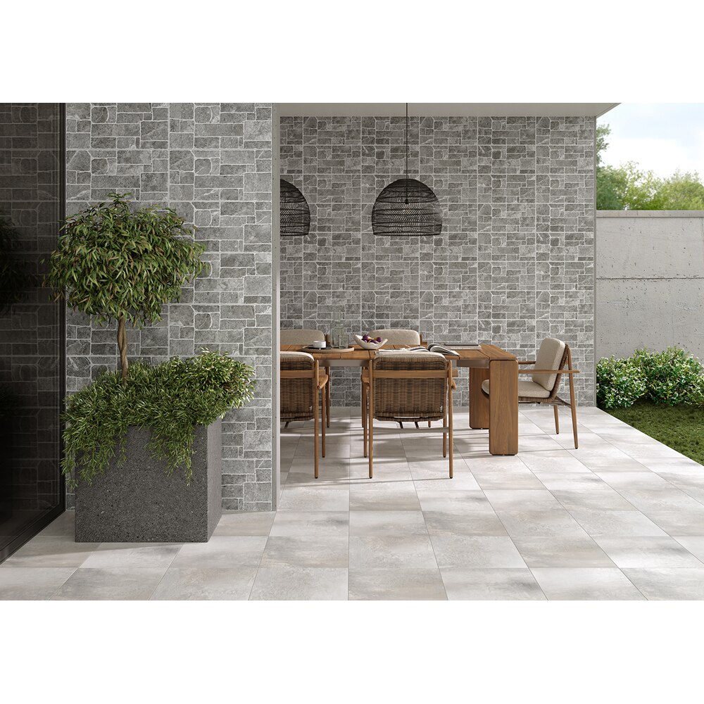 Gresie interior/exterior CERSANIT Renzo Grey Matt, 29.8 x 59.8 cm, 8 mm, 1.6m2/cutie, PEI 4