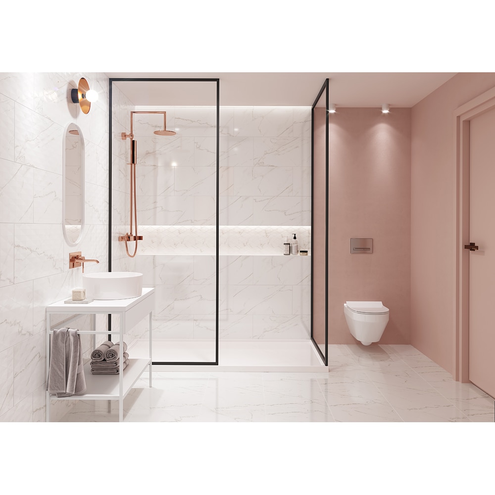 Fraianta interior Cersanit Stay Classy White Glossy Stone, 29.8 x 59.8 cm, 1.25 mp/cutie, alb