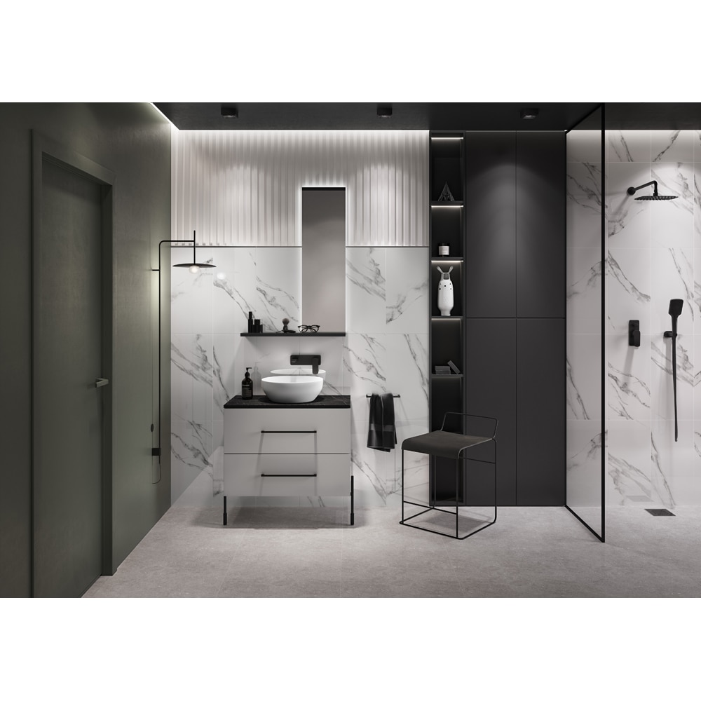 Fraianta interior Cersanit Special Marble Stone, 29.8 x 59.8 cm, 1.25 mp/cutie, alb