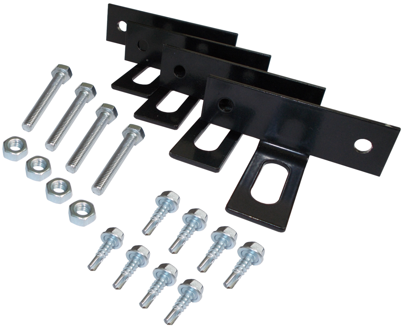 Conector tip T, set 4 buc., negru, 7.5 x 2.5 x 2.5 cm  Polbram