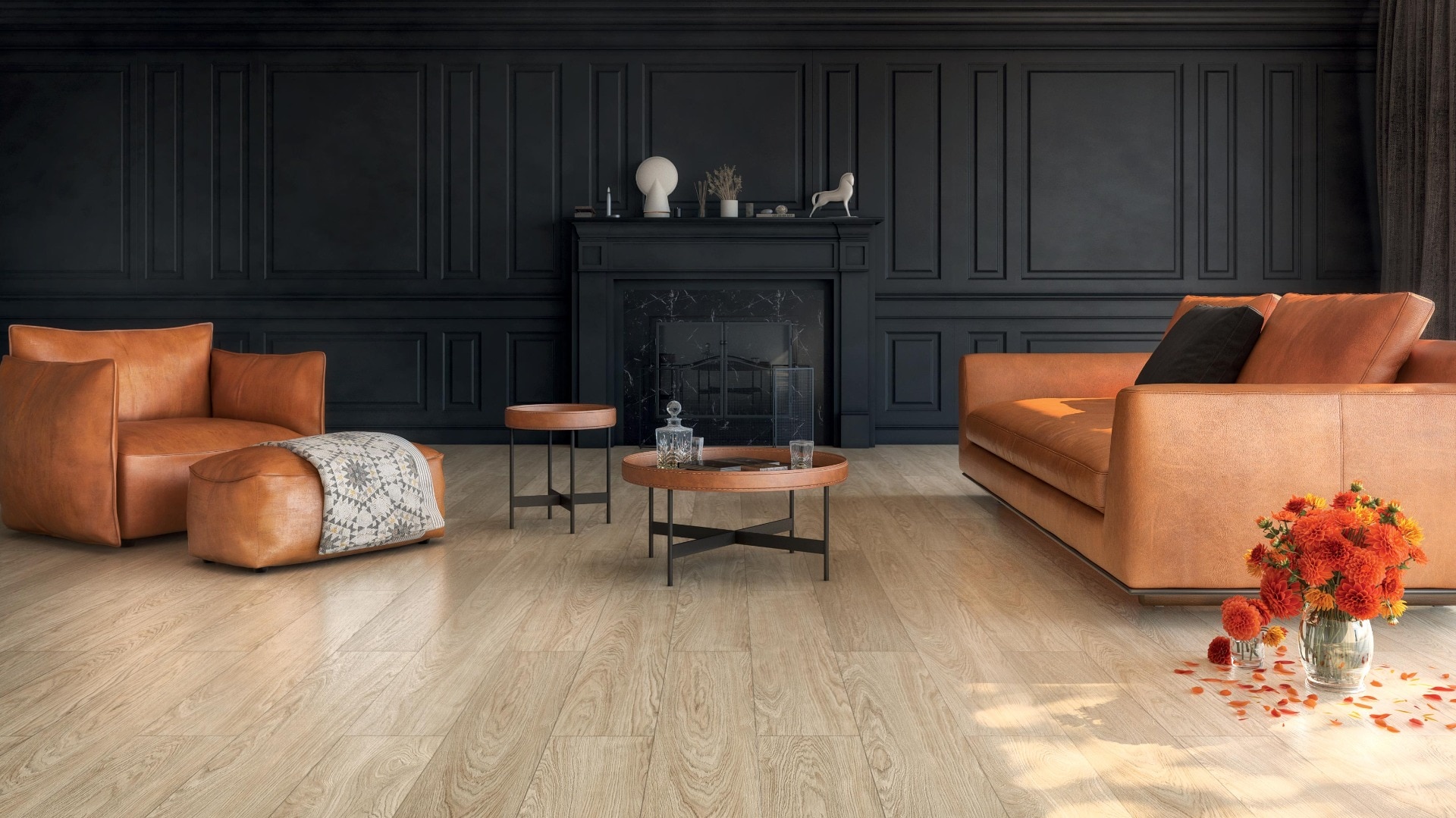 Parchet laminat 10 mm, maro, acoperire per cutie 1.67 mp, AC6, HDF, Swiss Krono Fiori