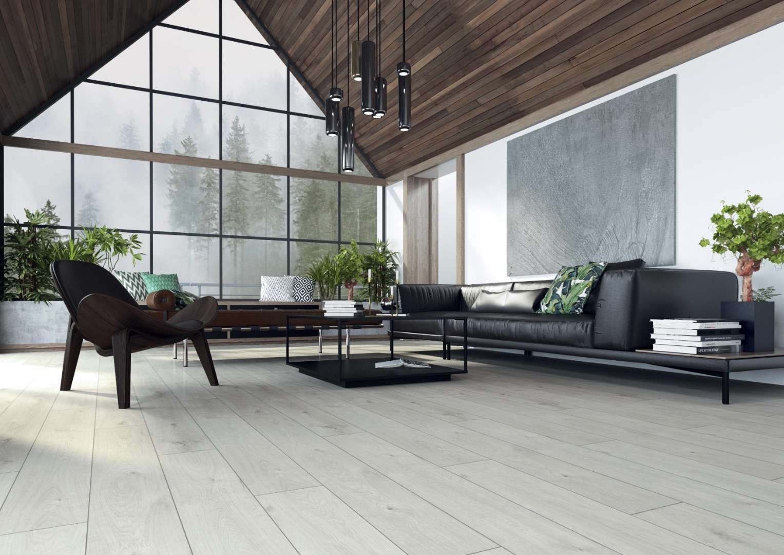 Parchet laminat 10 mm, gri, acoperire per cutie 1.67 mp, AC6, HDF • Swiss Krono