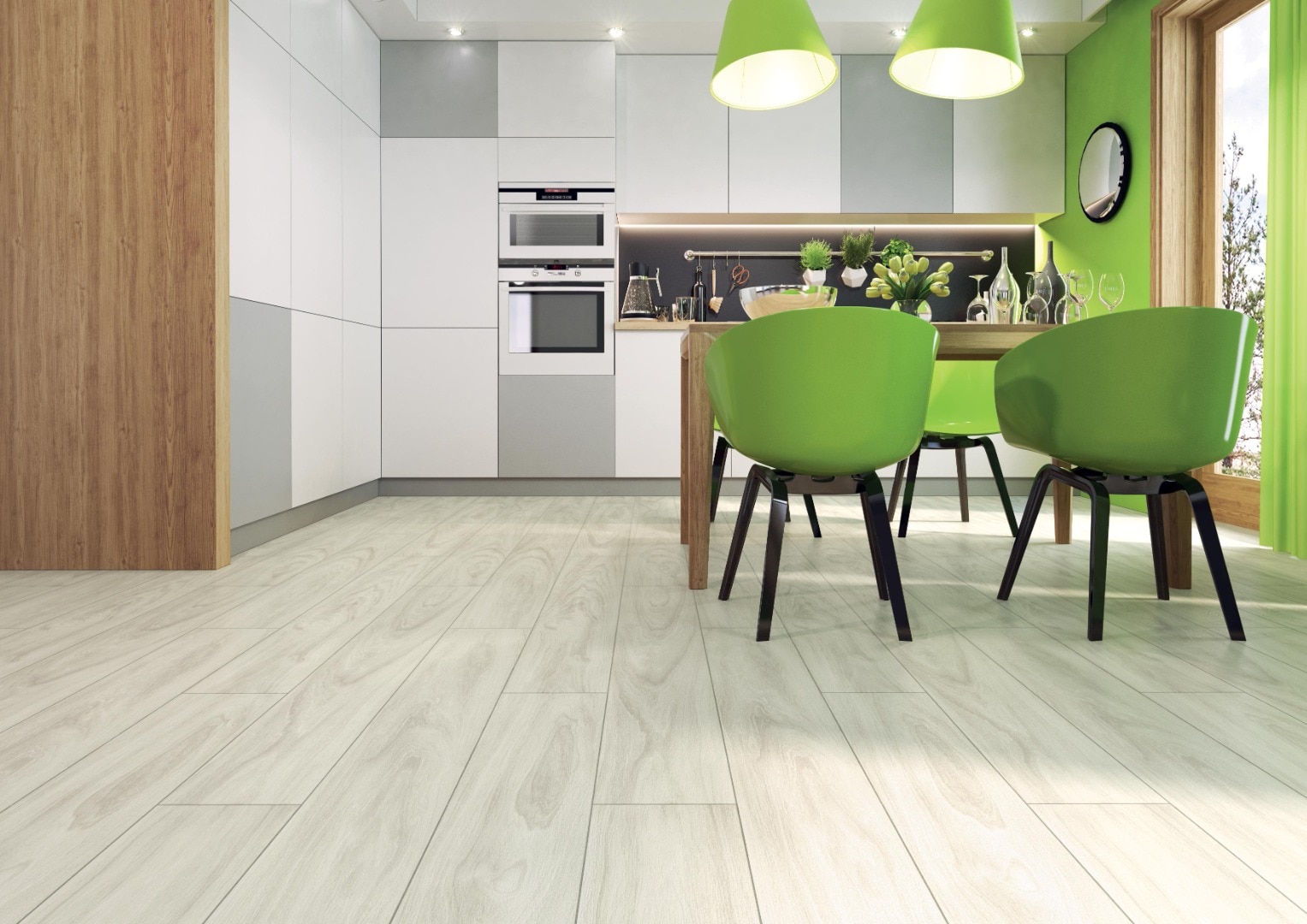 Parchet laminat 10 mm, gri, acoperire per cutie 1.67 mp, AC6, HDF, Swiss Krono