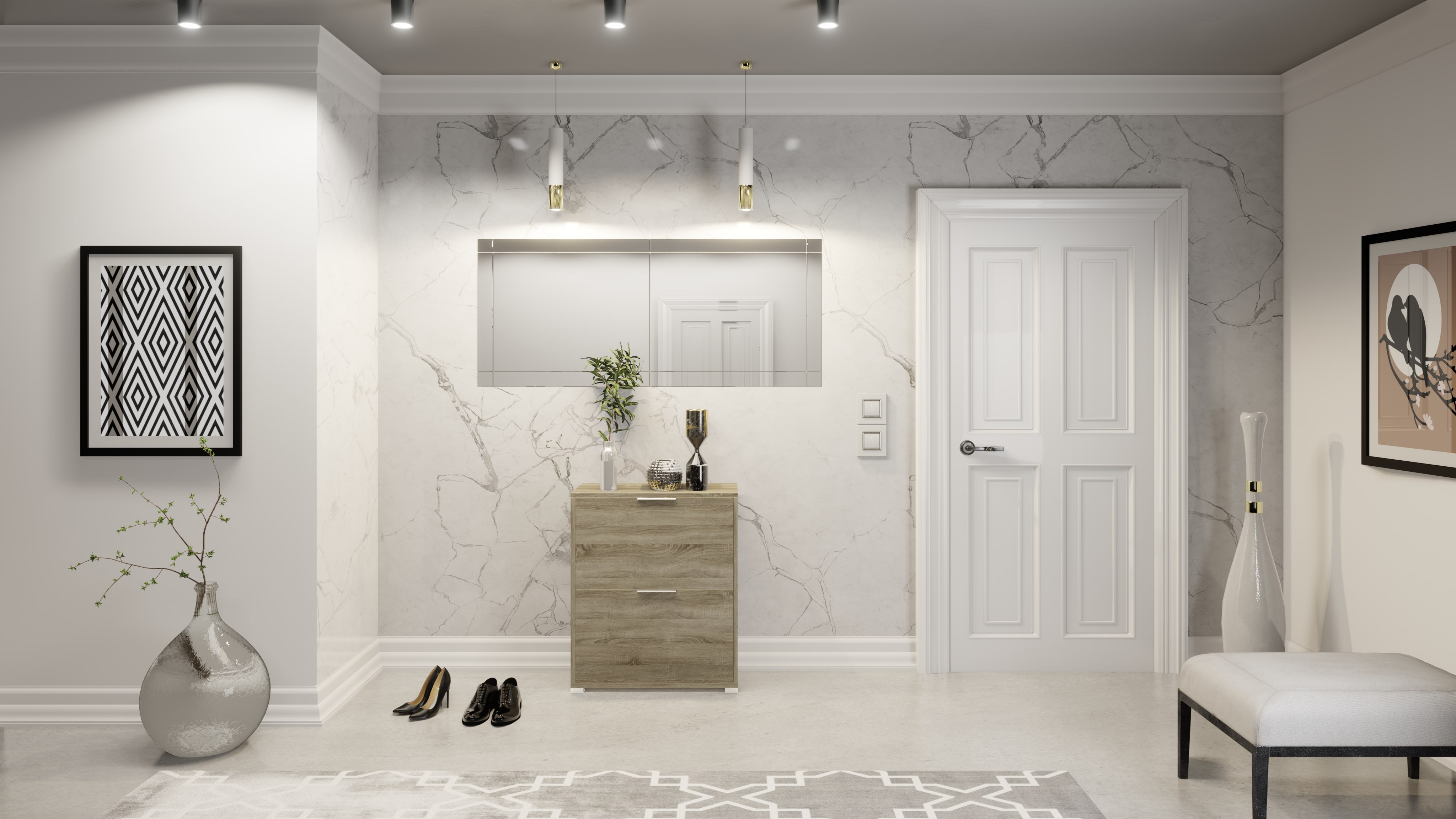 Dulap pantofi, 2 niveluri