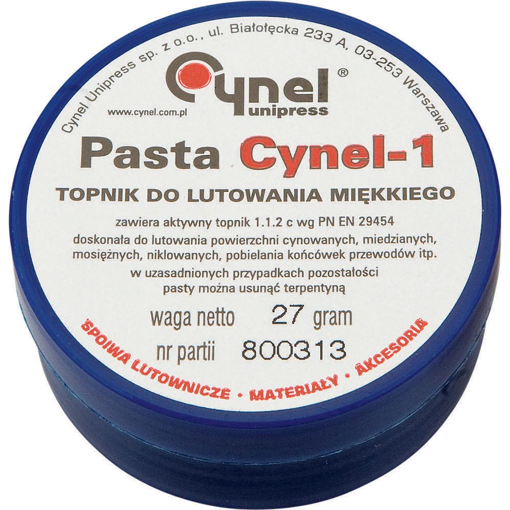 Pasta decapanta de lipit Cynel, 27 g, pentru lipire moale, cupru si aliaje