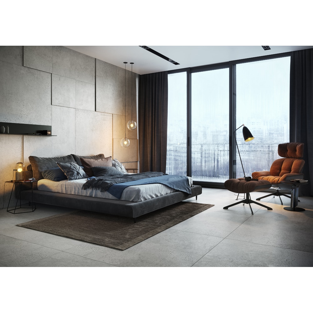 Gresie interior/exterior Cersanit Newstone, 120 x 60 cm, 1.43 mp/cutie, gri deschis