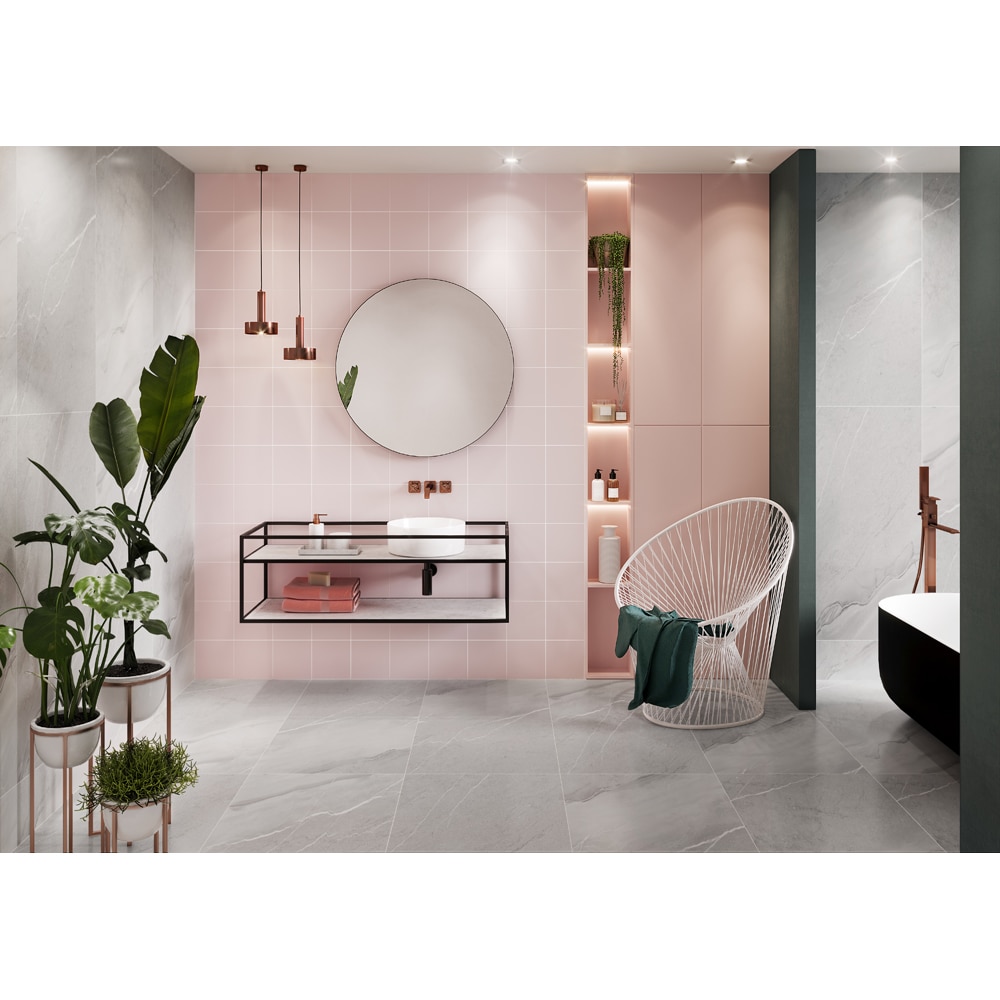 Gresie interior /exterior Cersanit Lake Stone, 120 x 60 cm, 1.43 mp/cutie, gri