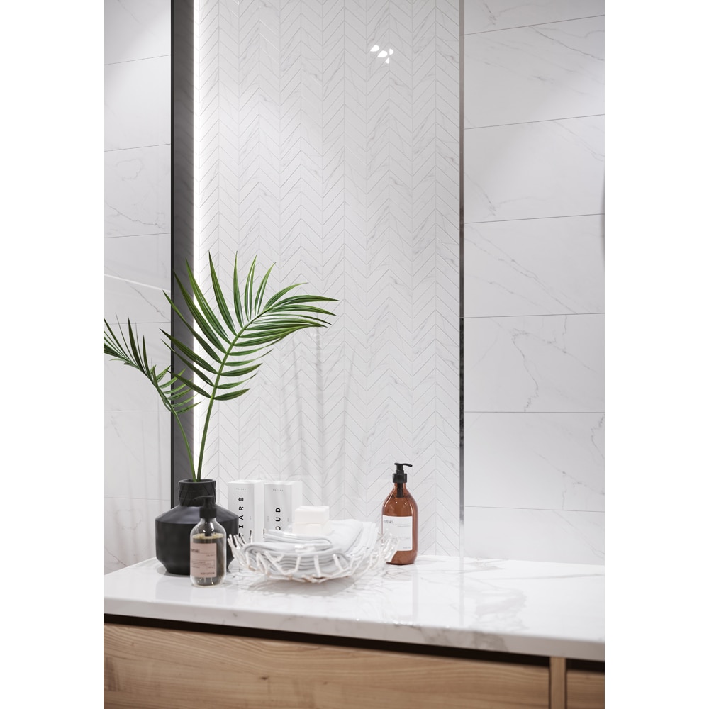 Faianta Cersanit Marinel, 20 x 60 cm, 1.08 mp/cutie, alb