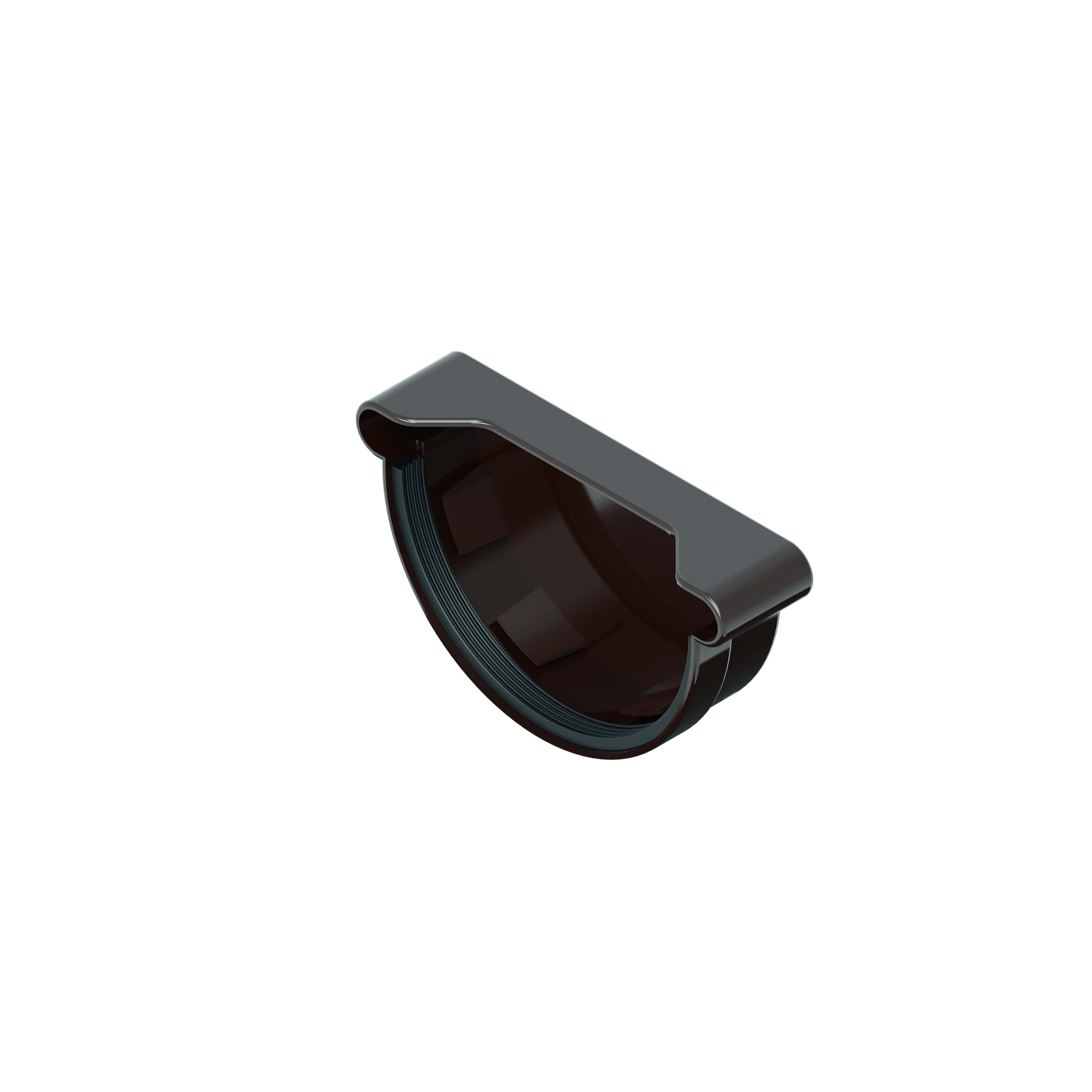 Capac jgheab universal PVC maro d120mm