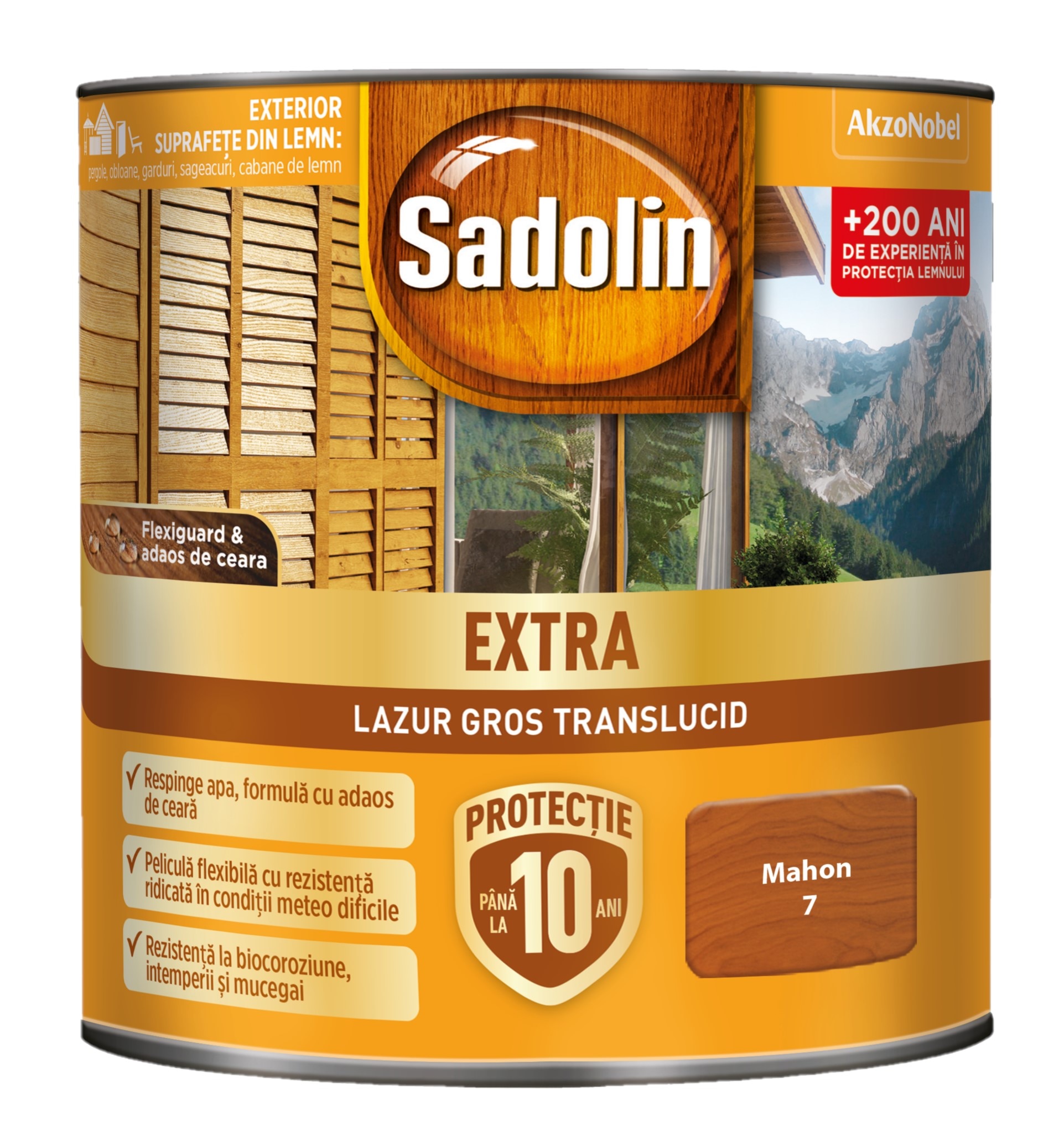Lazura pentru lemn, mahon, 0.75 l • Sadolin