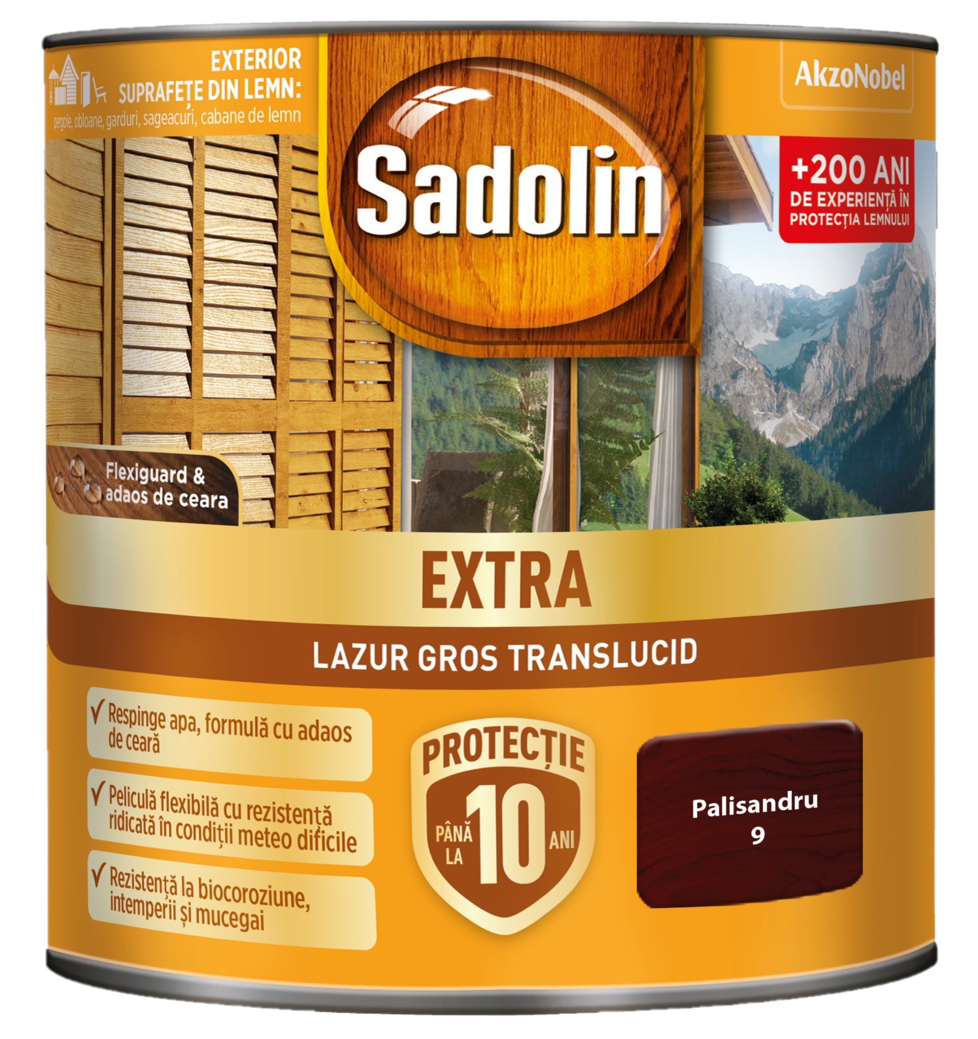Lazura pentru lemn, palisandru, 0.75 l • Sadolin