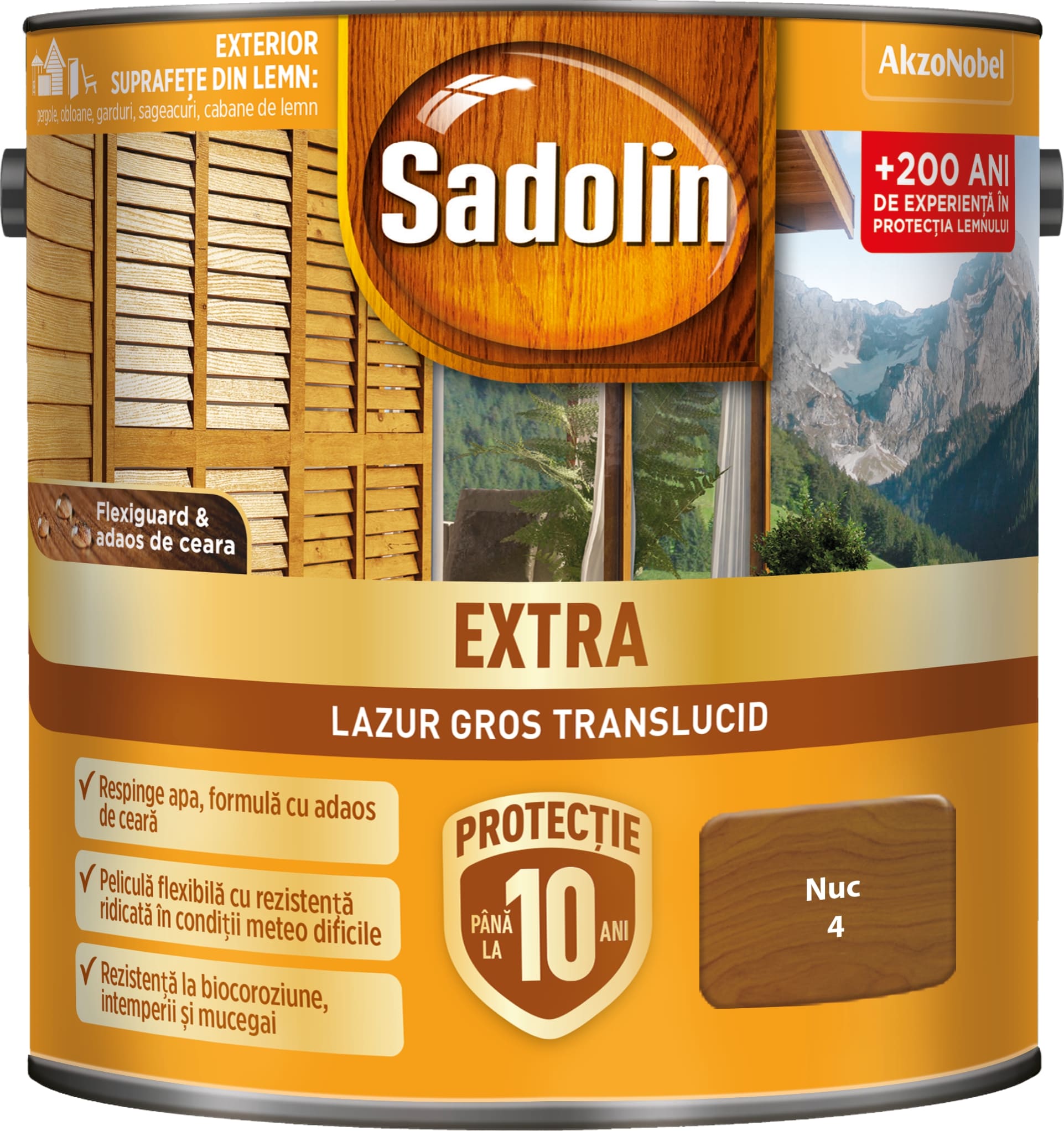 Lazura pentru lemn, nuc, 2.5 l • Sadolin
