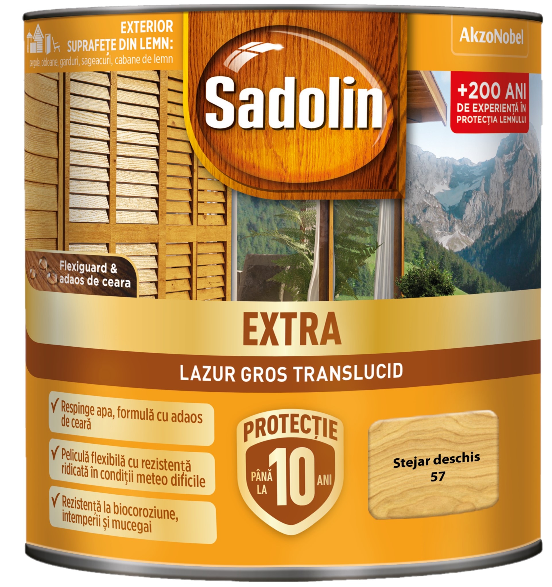 Lazura pentru lemn, stejar deschis, 0.75 l • Sadolin