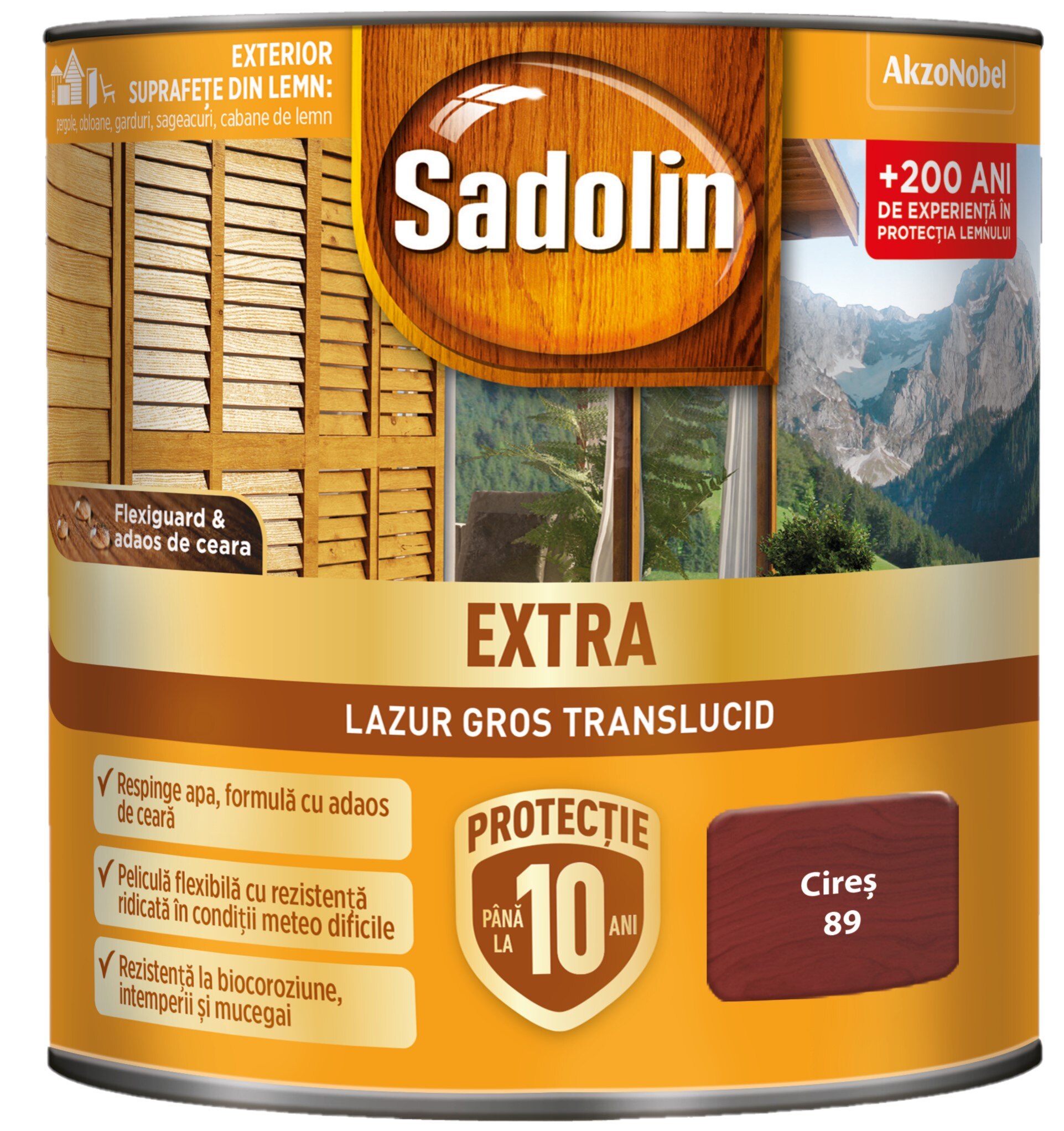 Lazura pentru lemn, cires, 0.75 l • Sadolin