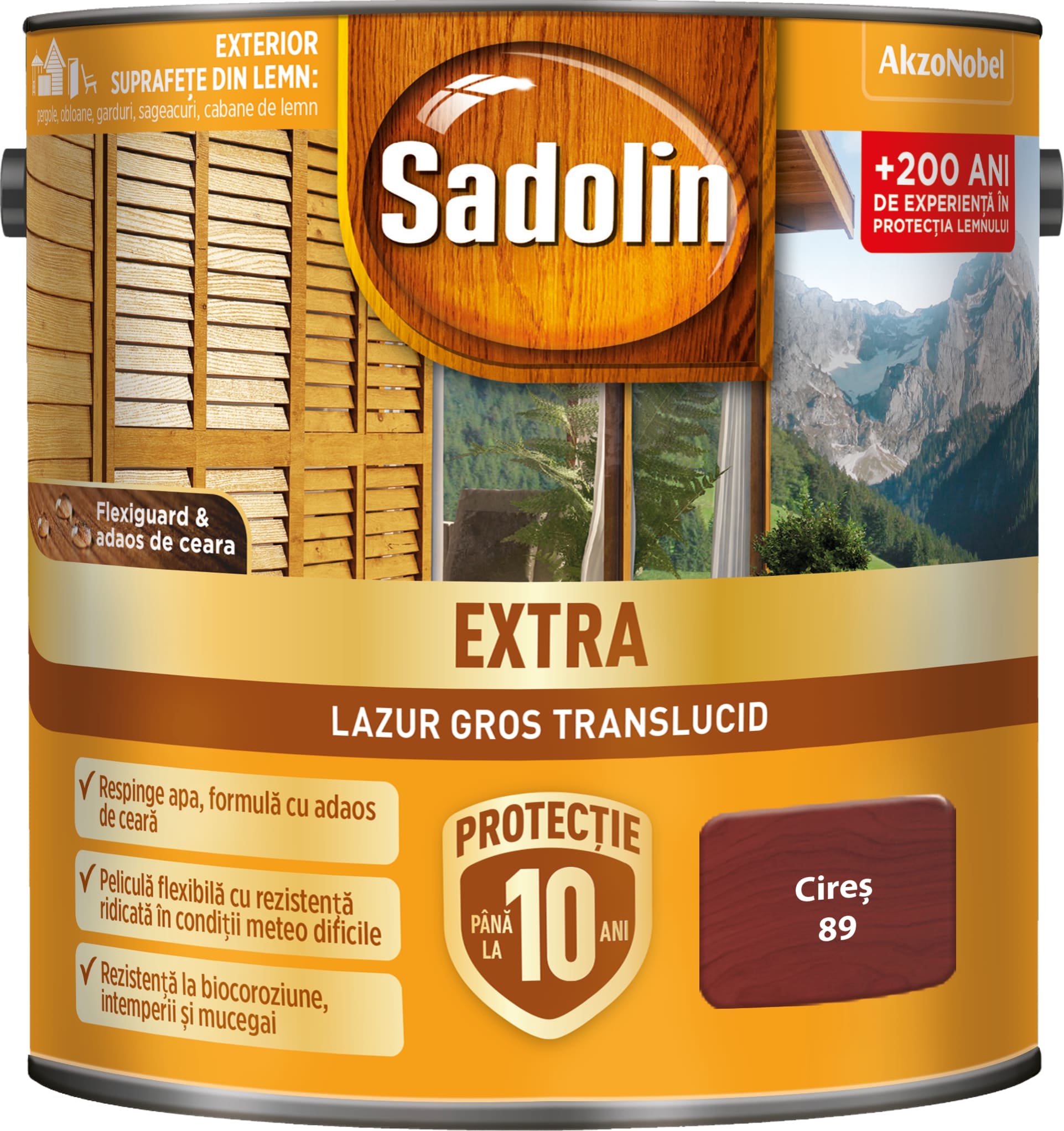Lazura pentru lemn, cires, 2.5 l • Sadolin