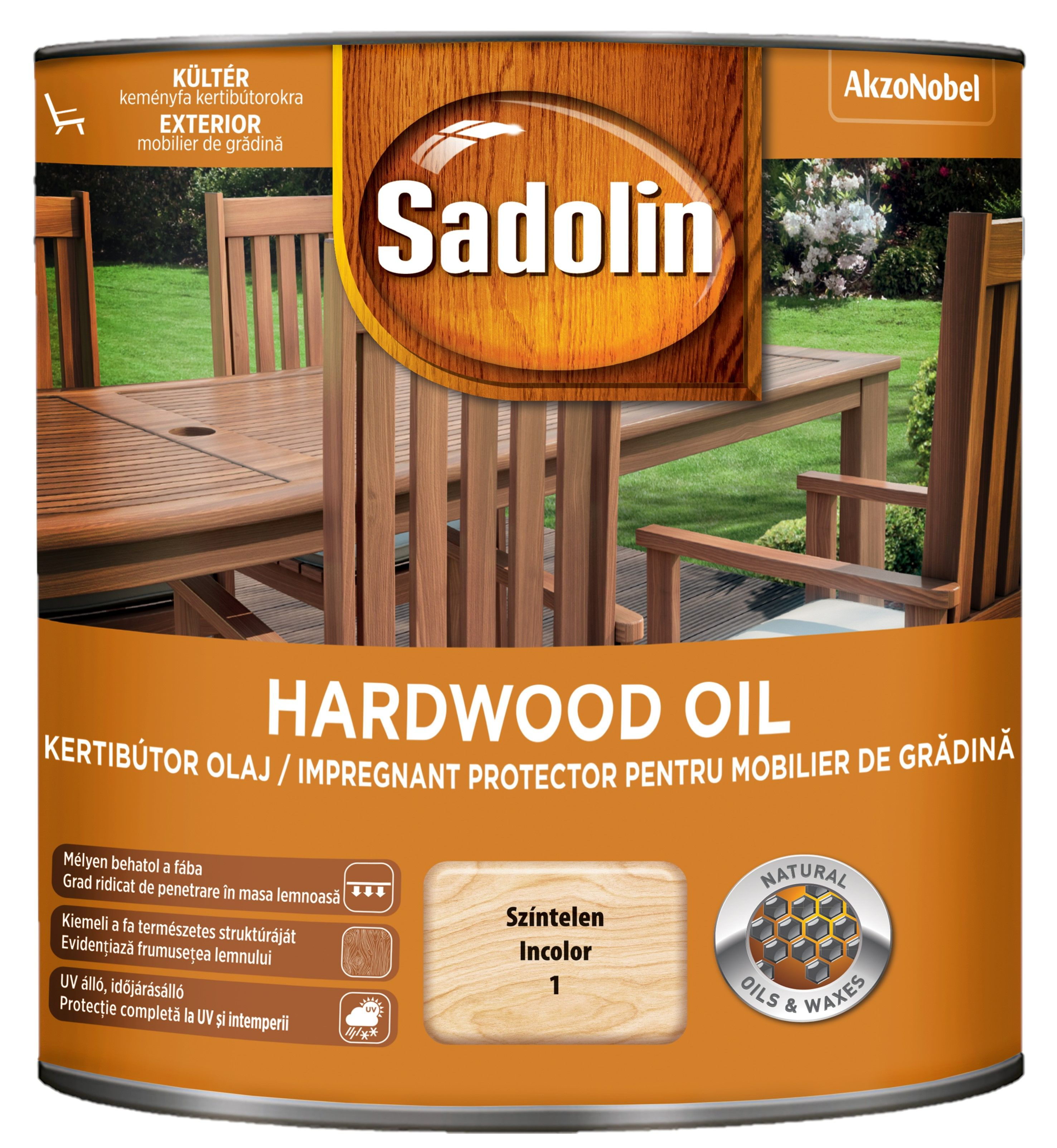 Ulei de in pentru lemn, incolor, 0.75 l • Sadolin