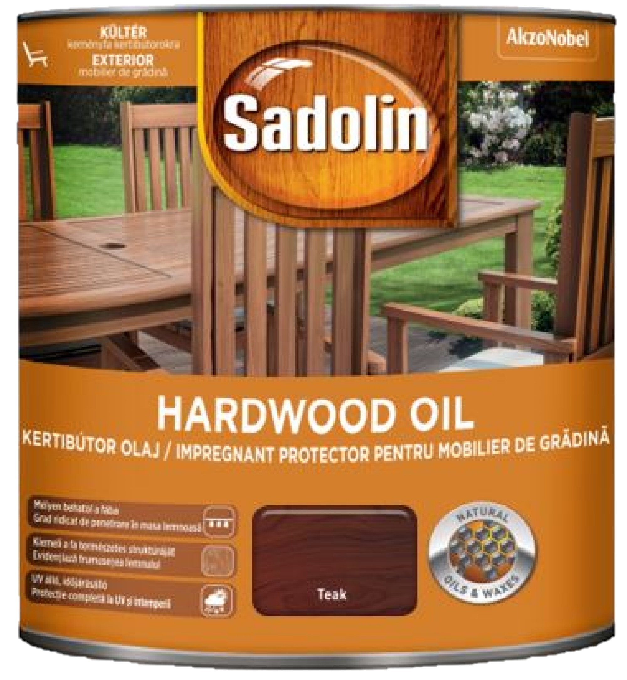 Ulei de in pentru mobilier de gradina, teak, 0.75 l • Sadolin