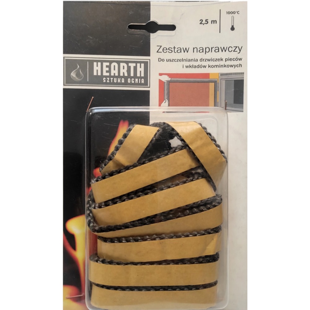 Snur termorezistent autoadeziv pentru semineu, 18 x 3 mm, 2.5 m